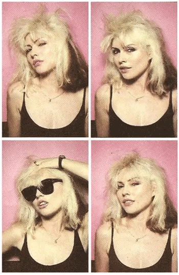 A gif of Debbie Harry of Blondie